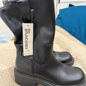 No Boundaries Black Combat Boots